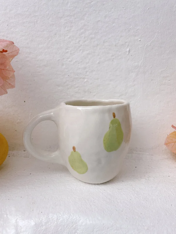 clear glass coffee mugs -Pear mug