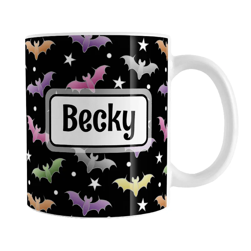 funny ceramic coffee cups -Personalized Colorful Bats Mug