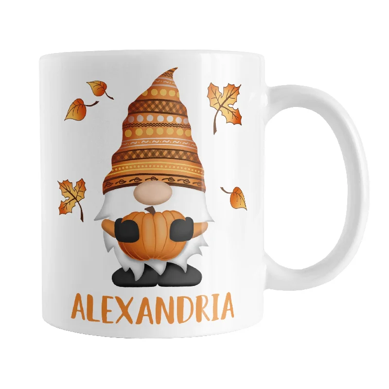 novelty coffee mugs for office -Personalized Fall Pumpkin Gnome Mug