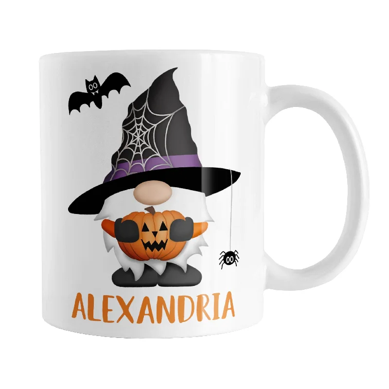 cute mugs for Christmas -Personalized Halloween Gnome Mug