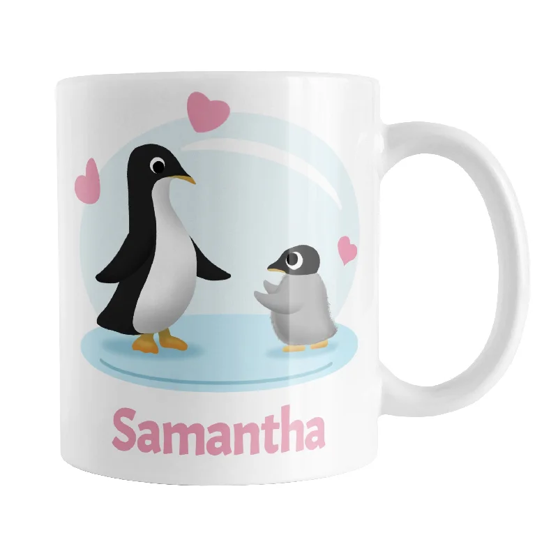 travel mugs for tea lovers -Personalized My Little Penguin Mug