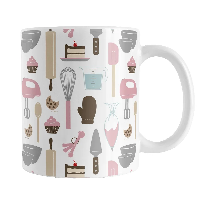 eco friendly coffee cups -Pink Baking Pattern Mug