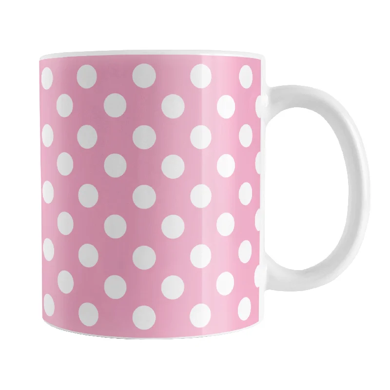 eco friendly tea mugs -Pink Polka Dot Mug