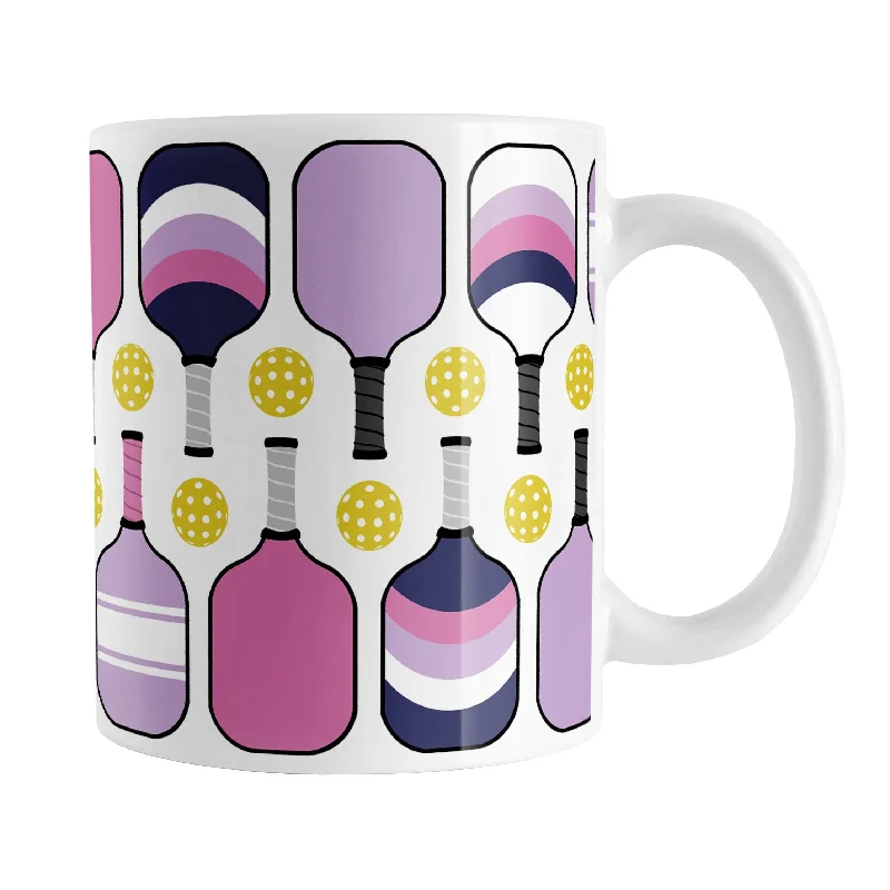 oversized coffee mugs -Pink Purple Navy Pickleball Mug