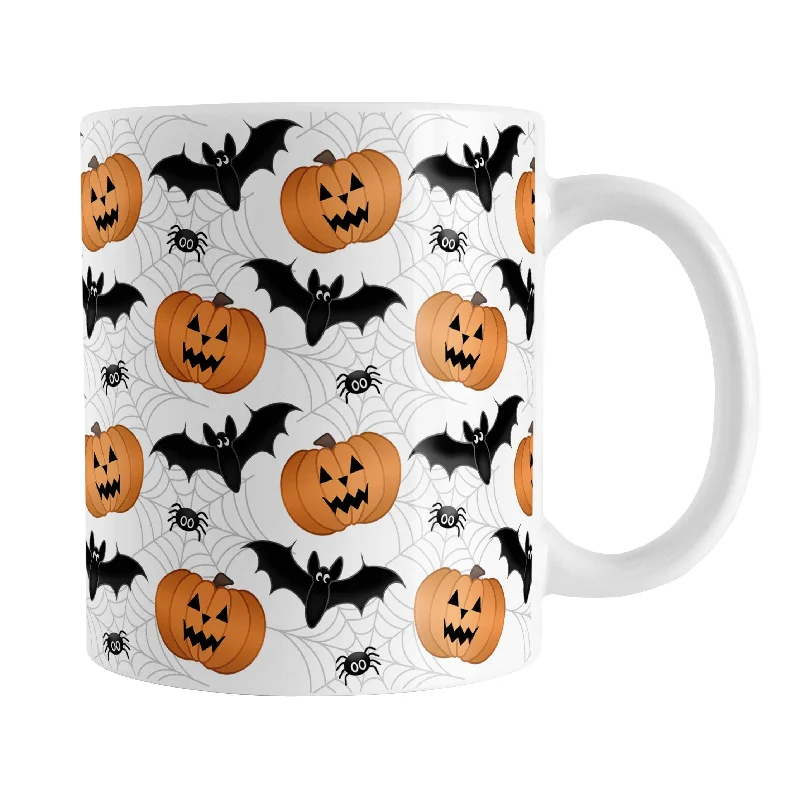 large coffee cups for gifts -Pumpkins Bats and Spiders Halloween Mug