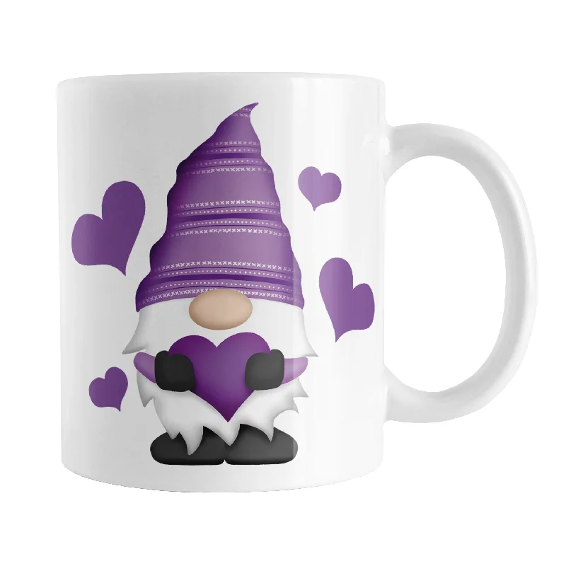 trendy coffee cups with designs -Purple Heart Gnome Mug