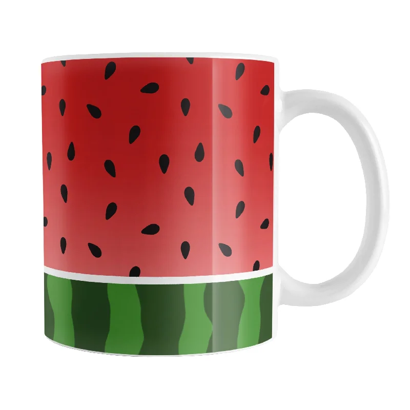 best custom tea mugs -Red and Green Watermelon Mug