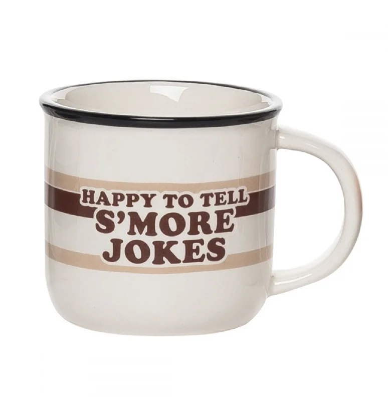 oversized coffee mugs -S’more Jokes Ceramic Retro Mug