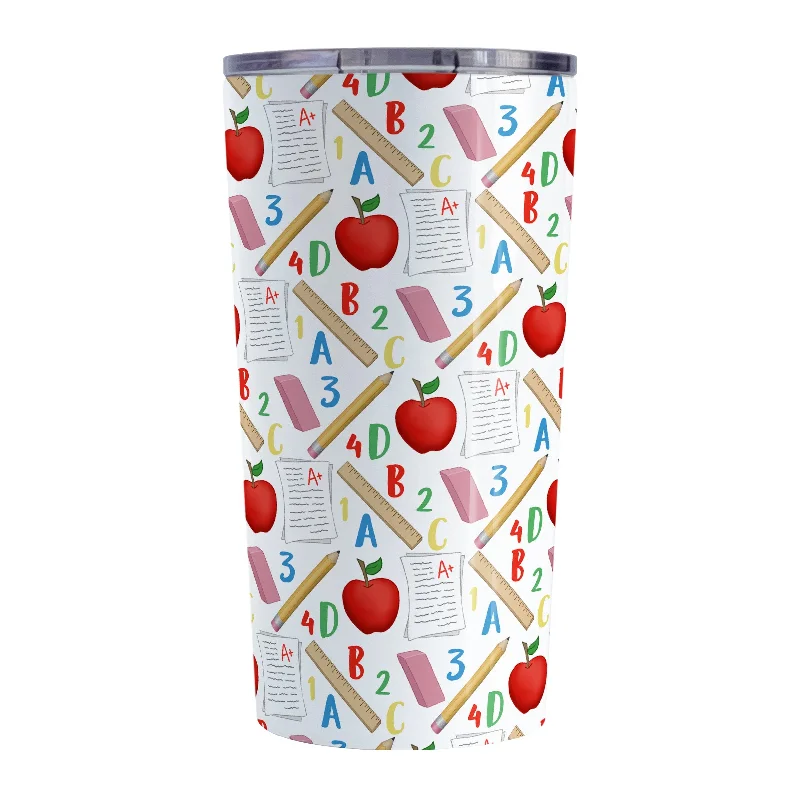 holiday themed coffee mugs -School Pattern Tumbler Cup