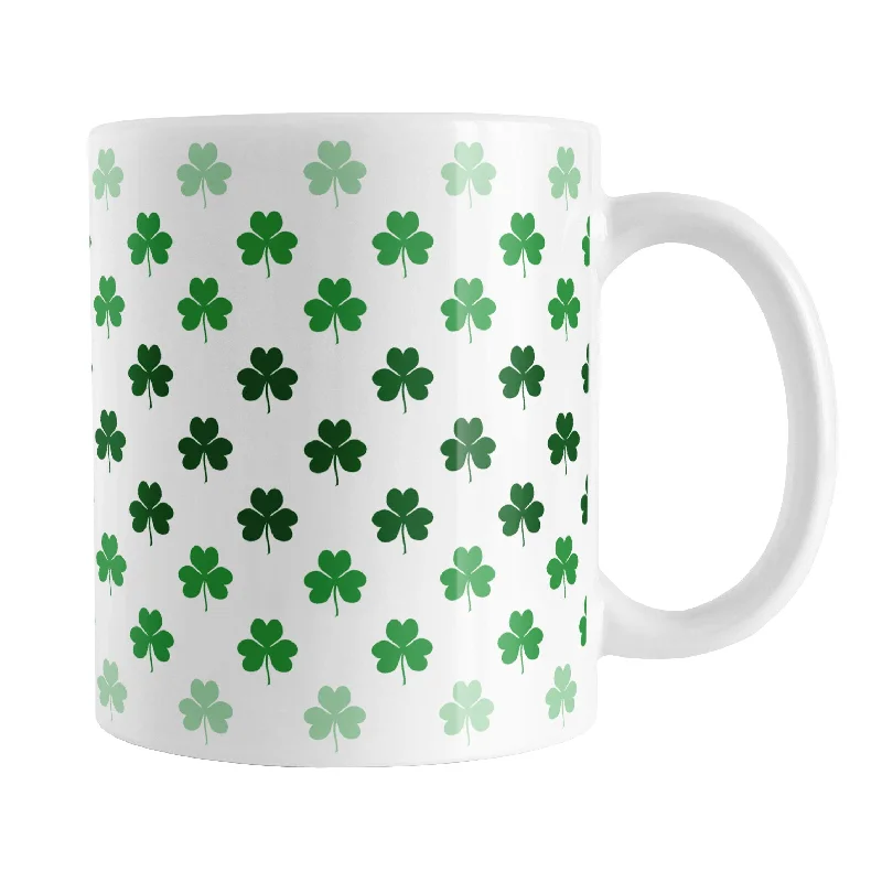 glass tumblers for tea -Shamrocks in Green Mug