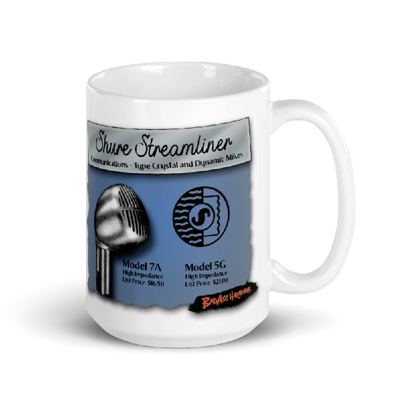 colorful ceramic mugs -Shure Streamliner Big Coffee Mug (15oz)