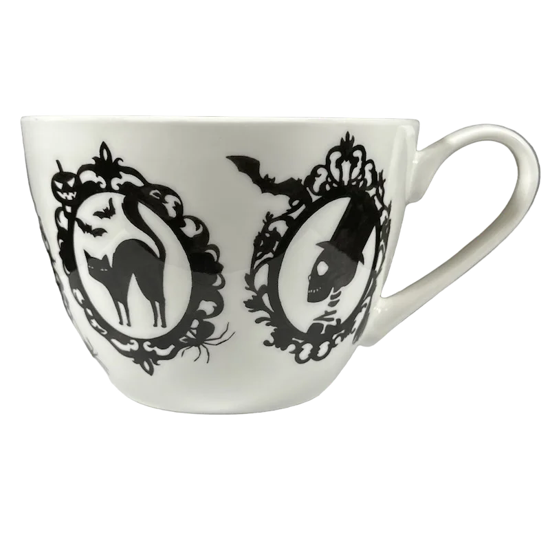 tea cups with saucer -Spooky Halloween Portraits Mug Portobello By Inspire