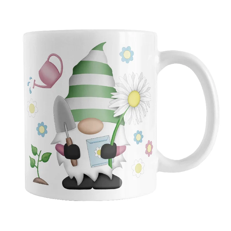 ceramic travel mugs for gifts -Spring Gardening Gnome Mug