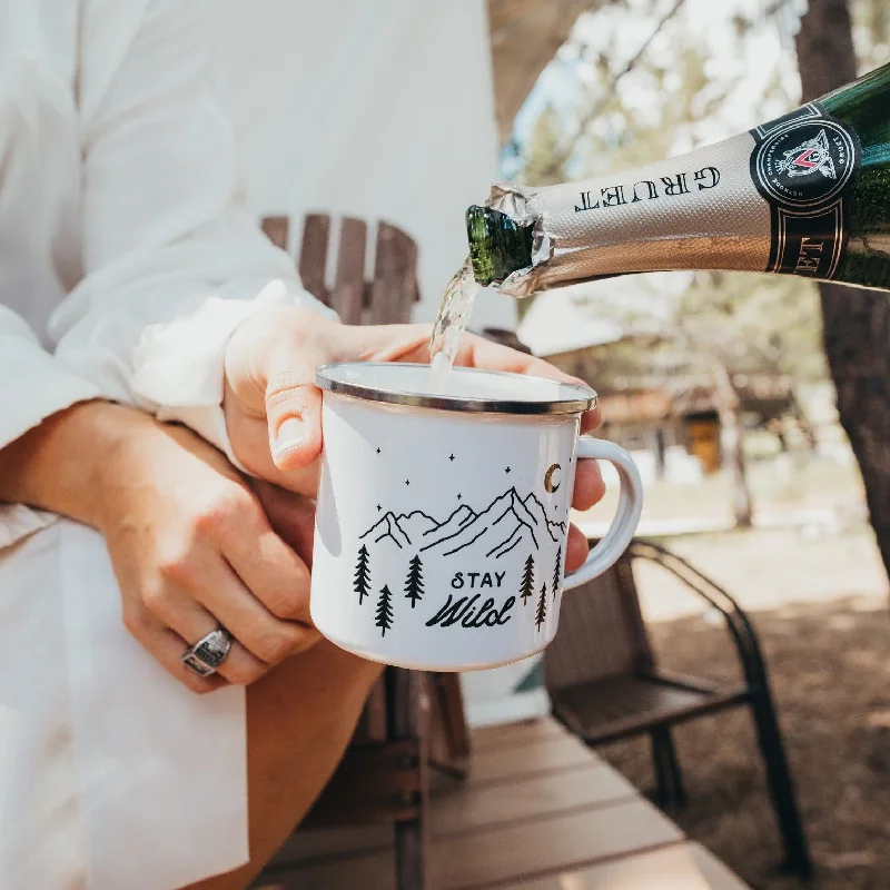 tea cups with lid -Stay Wild Personalized Camping Mug