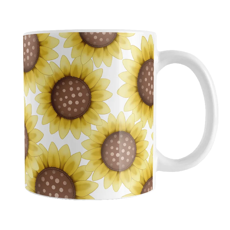 funny travel mugs -Sunflower Pattern Mug