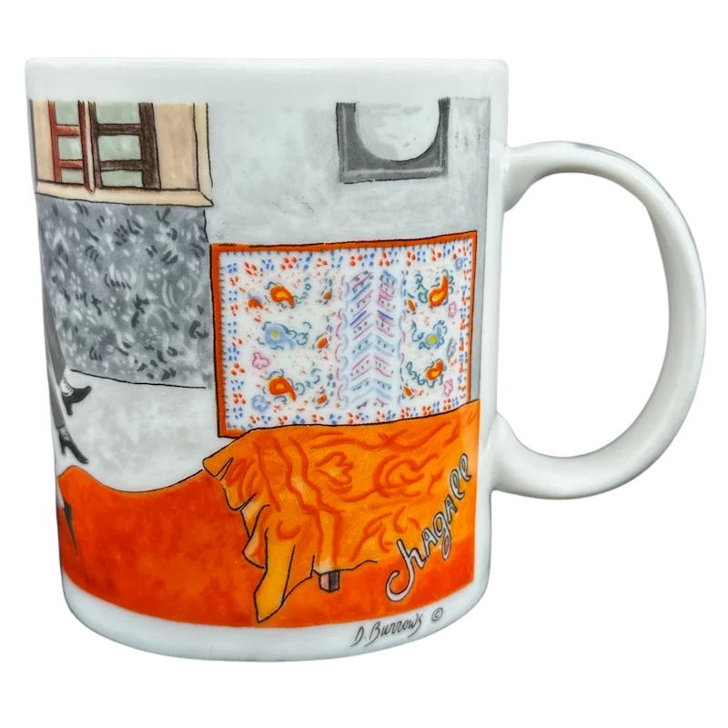 custom coffee cups -The Birthday Marc Chagall D Burrows Mug Chaleur