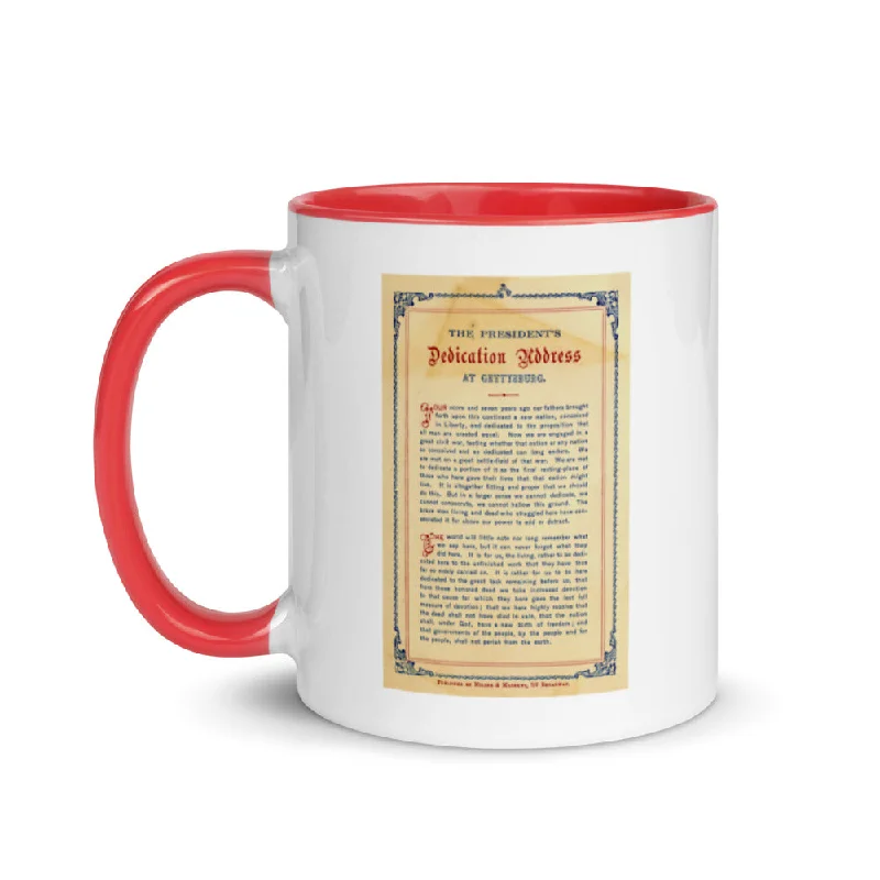 best coffee mugs for tea -The Gettysburg Address (two-color mug)