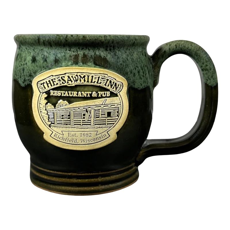 cute travel mugs -The Sawmill Inn Restaurant & Pub Richfield Wisconsin Mug Sunset Hill Stoneware