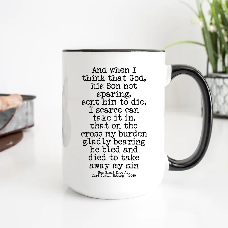 cool tea mugs -Then Sings My Soul Hymn - 15 oz. Christian Mug