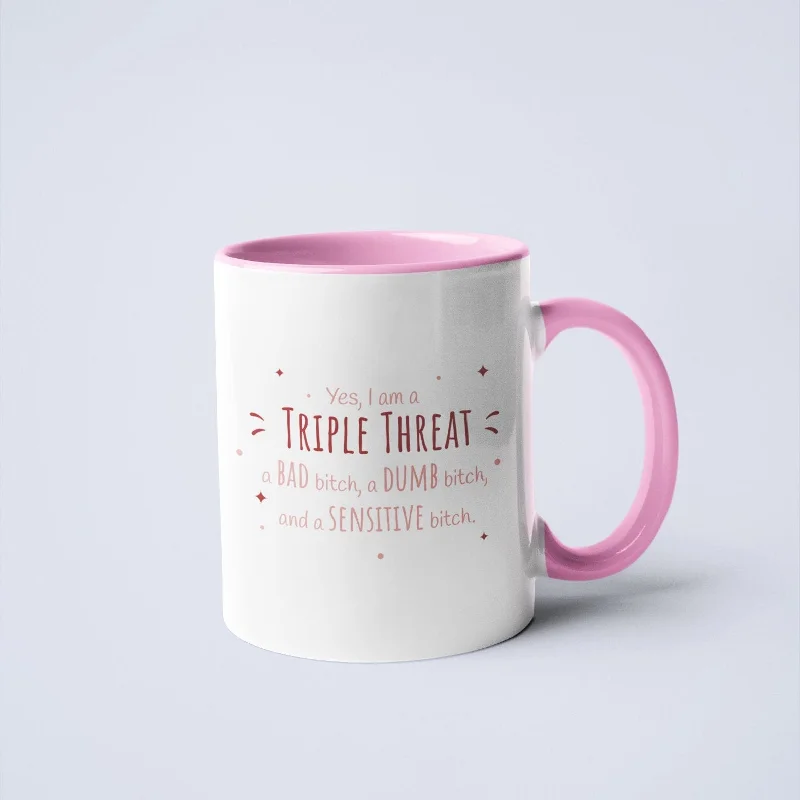 eco friendly travel mugs -Triple Threat Ceramic Coffee Mug