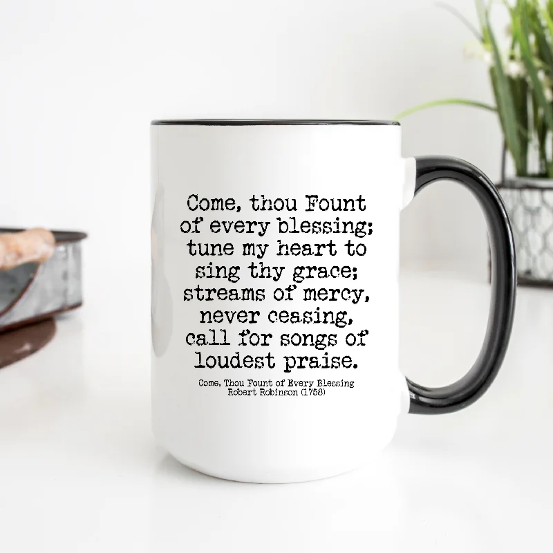 personalized mugs for wedding -Tune My Heart To Sing Thy Grace Hymn - 15 oz. Christian Mug