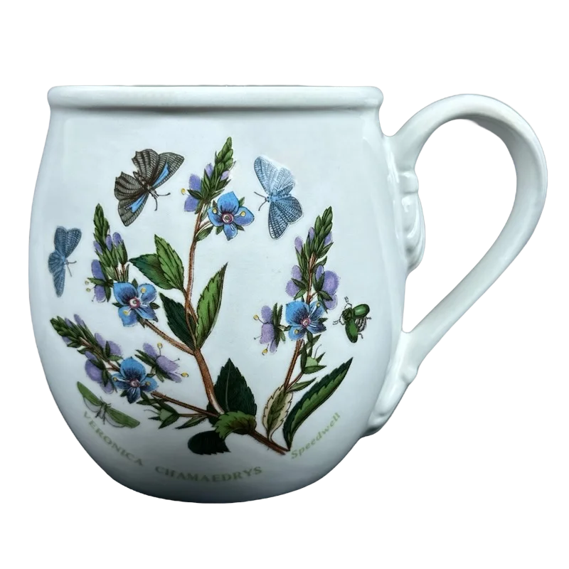 travel mugs for tea lovers -Veronica Chamaedrys Speedwell The Botanic Garden Round Mug Portmeirion