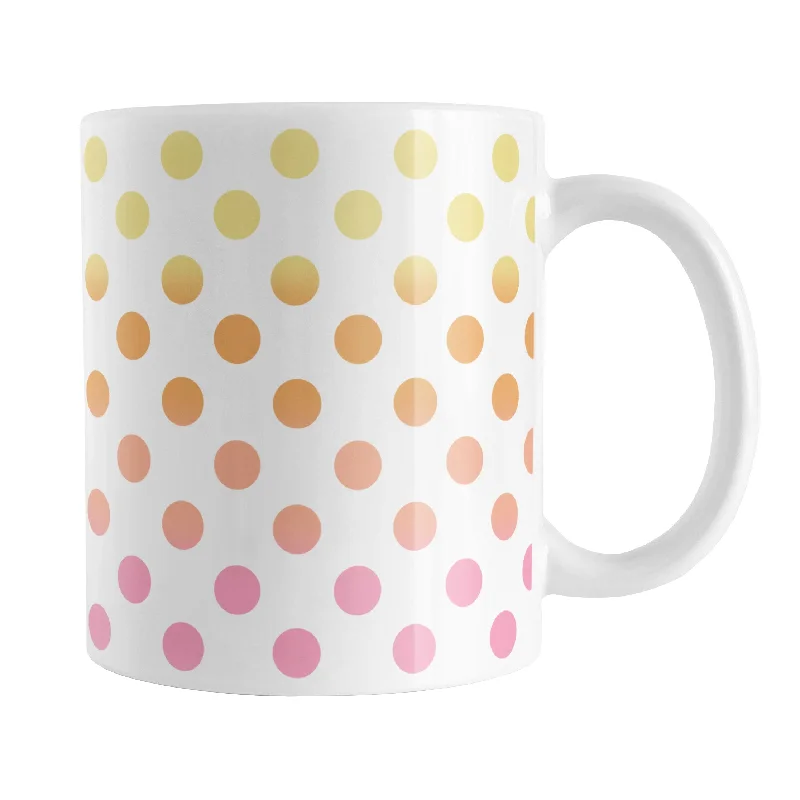 funny coffee cups for gifts -Warm Ombre Polka Dots Mug