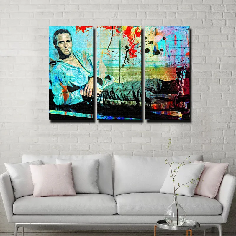 landscape-inspired decorative paintings-Abstract Cool Hand Luke Canvas Set