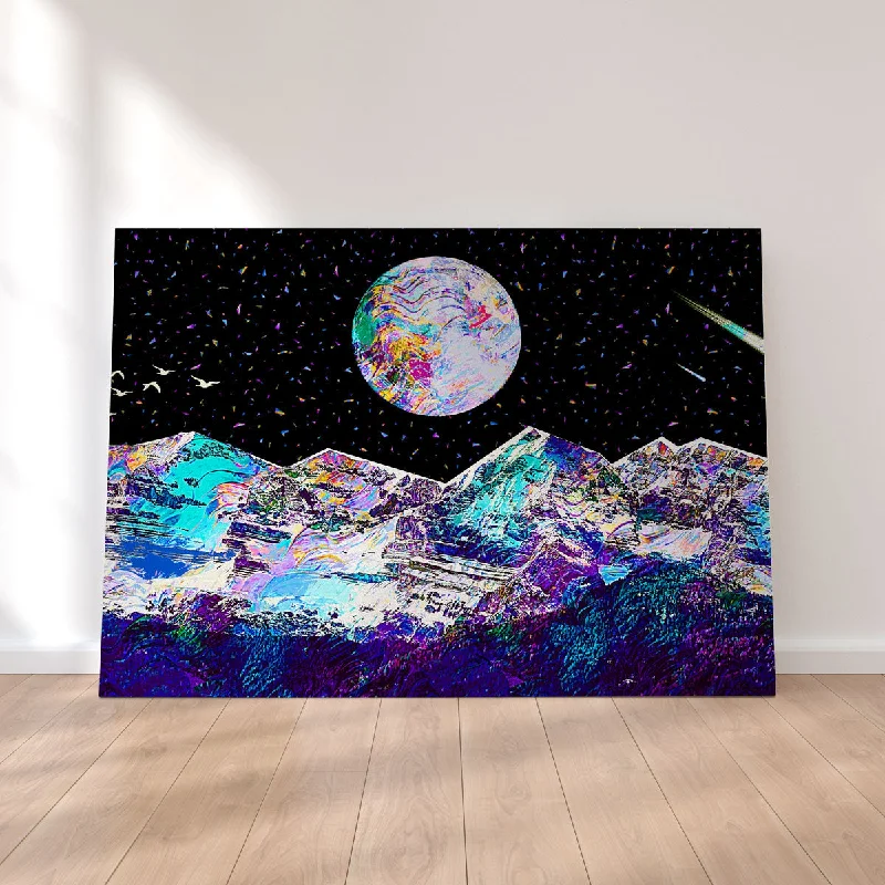 decorative abstract canvas paintings-Abstract Moon