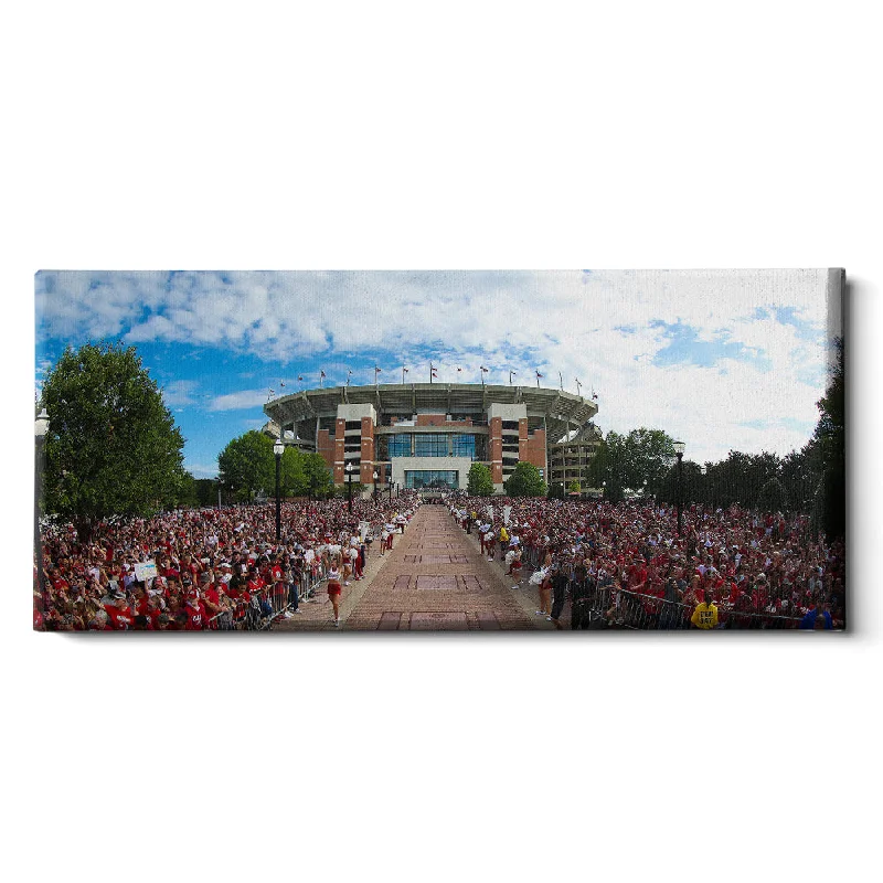 modern geometric decorative paintings-Alabama Crimson Tide - Walk of Champions Panoramic