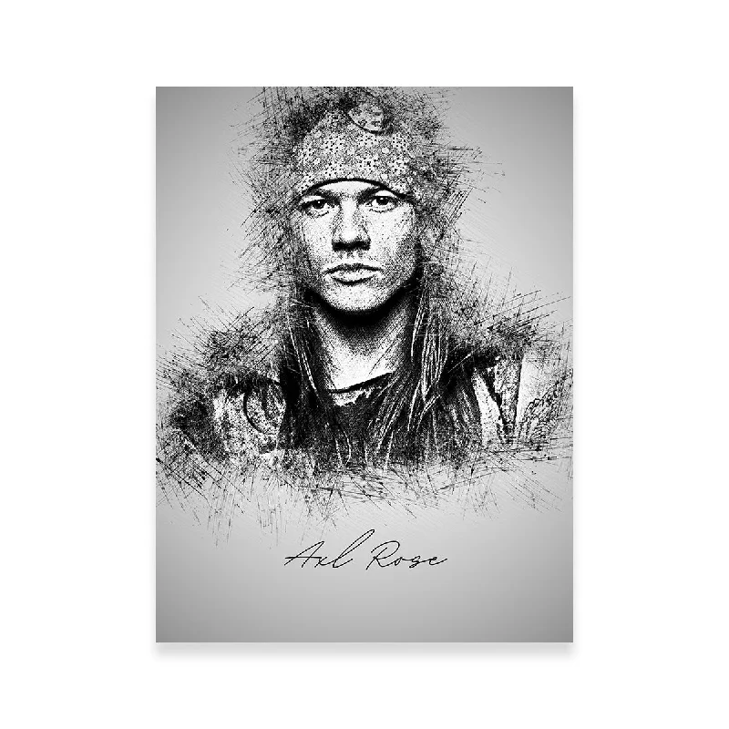 decorative geometric canvas paintings-Axl Rose