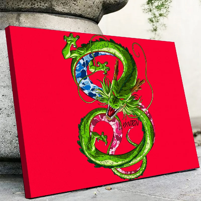 delicate decorative paintings-Bape Shenron Canvas Set