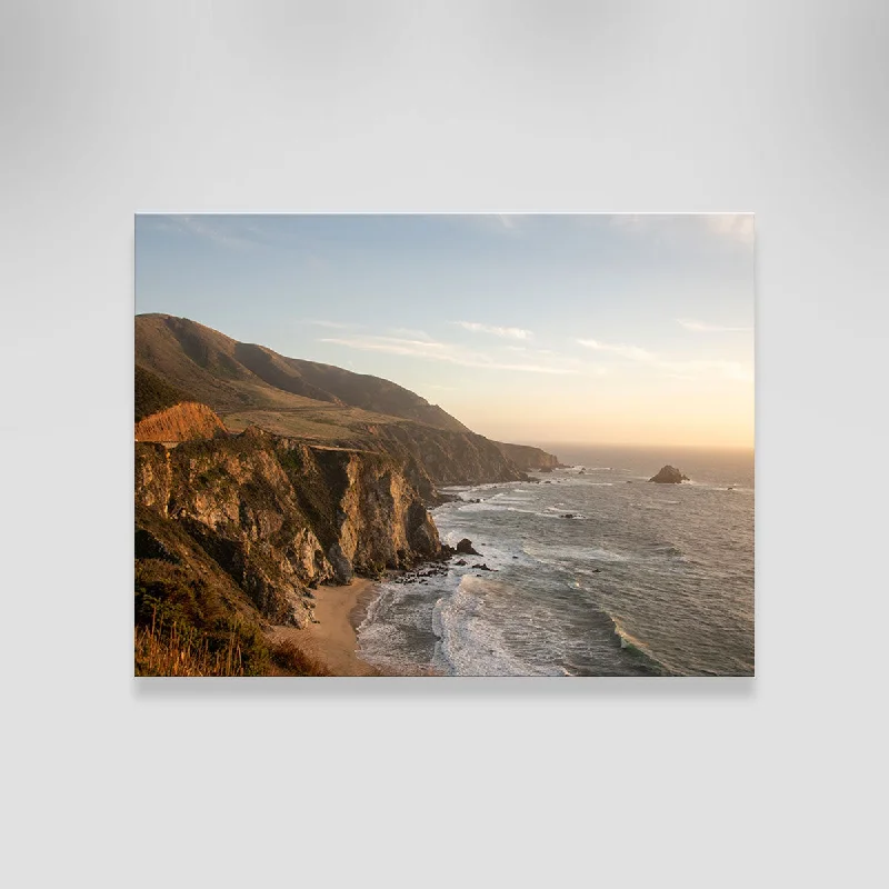 geometric decorative paintings-Big Sur Coastline Sunset