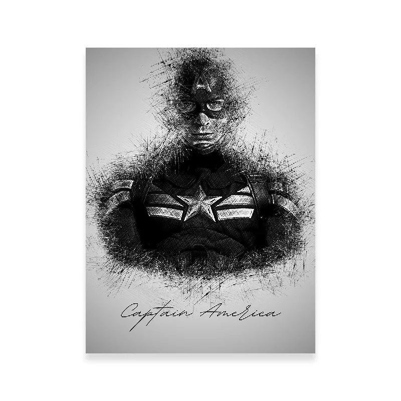 abstract oil decorative paintings-Captain America Sketch