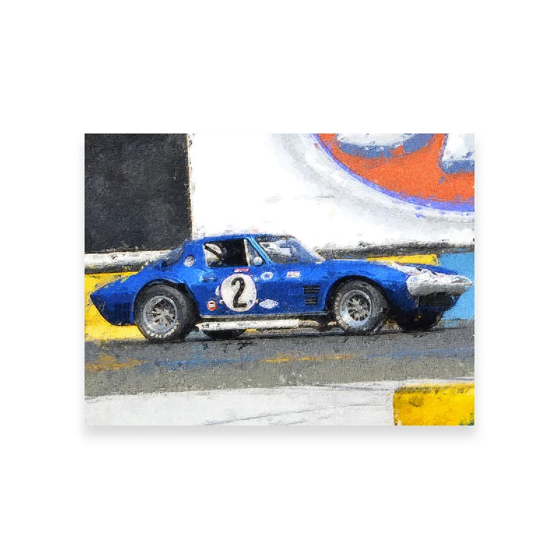 decorative ocean paintings-Corvette Grand Sport Side