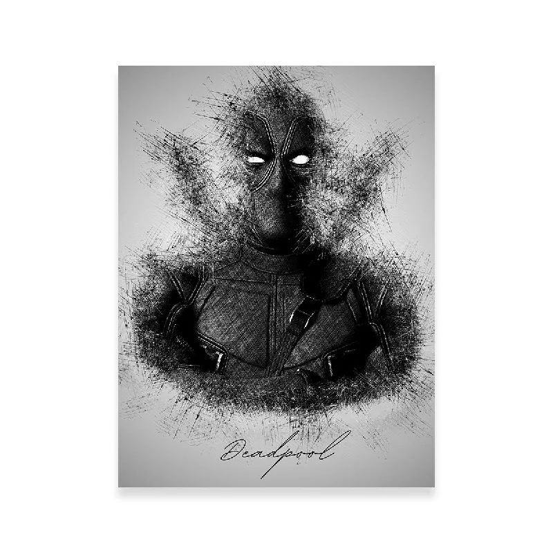 affordable decorative wall art paintings-DeadPool Sketch