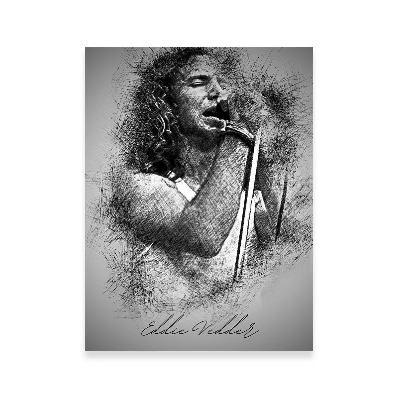 decorative paintings for entryway-Eddie Vedder Sketch