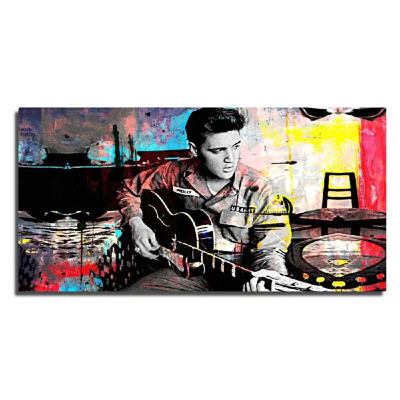 warm-toned decorative paintings-Elvis Presley Panoramic