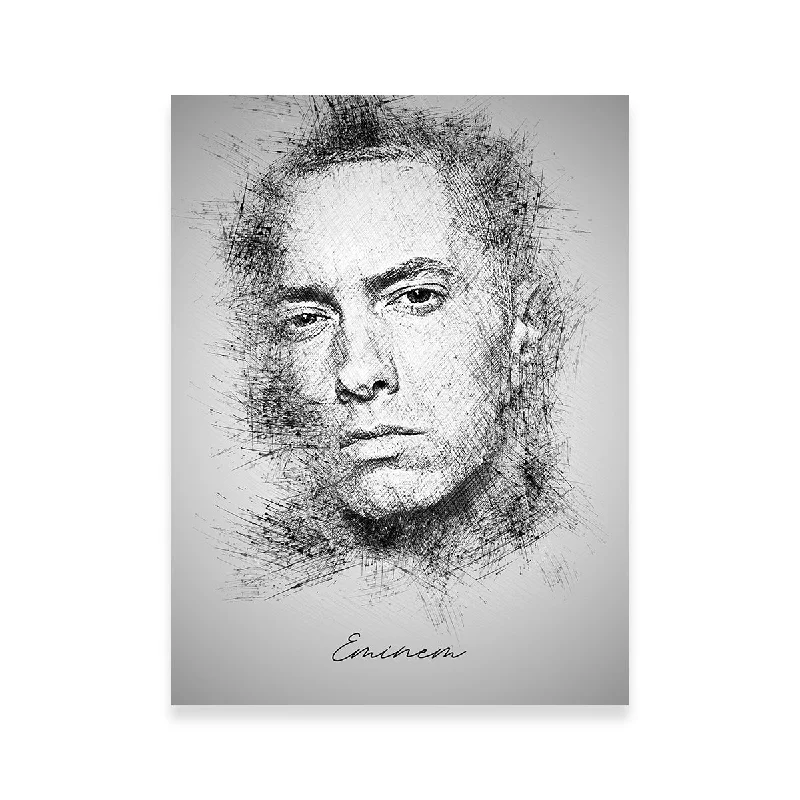 decorative colorful abstract paintings-Eminem Sketch