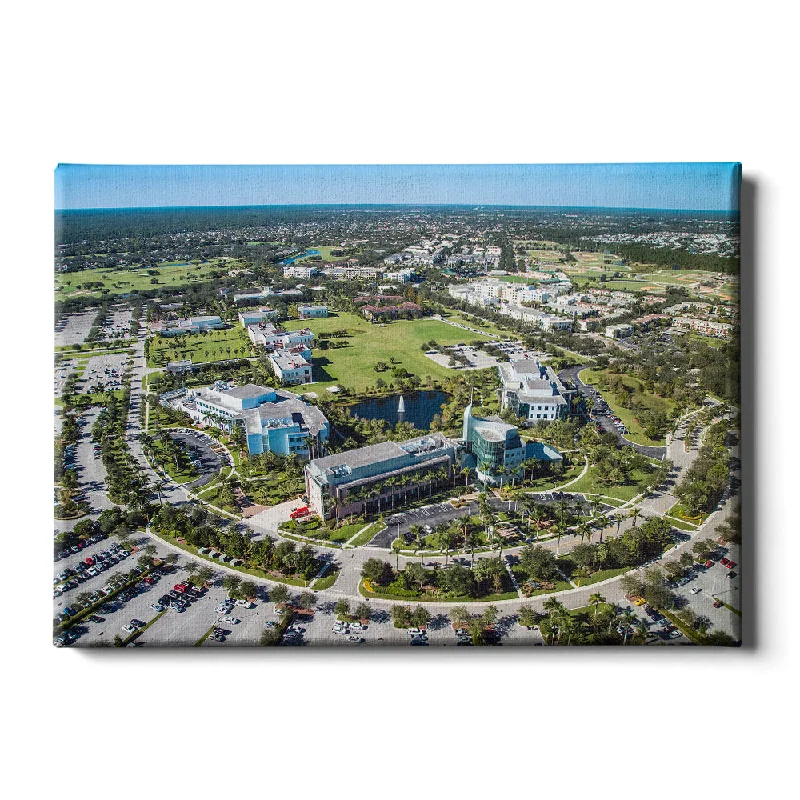 tropical beach decorative paintings-Florida Atlantic Owls - Florida Atlantic Aerial