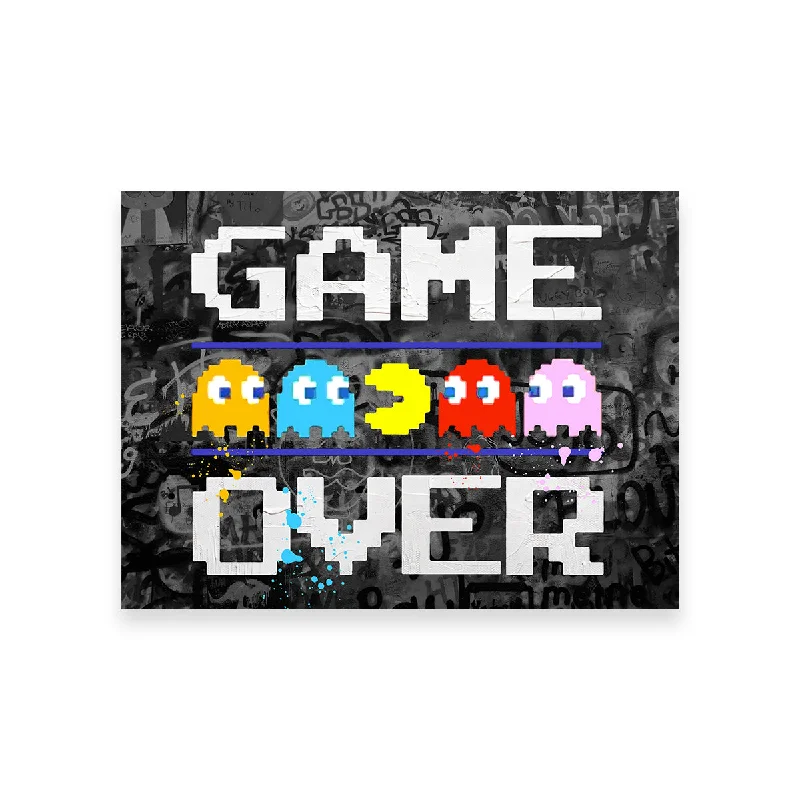 colorful abstract decorative wall paintings-Game Over