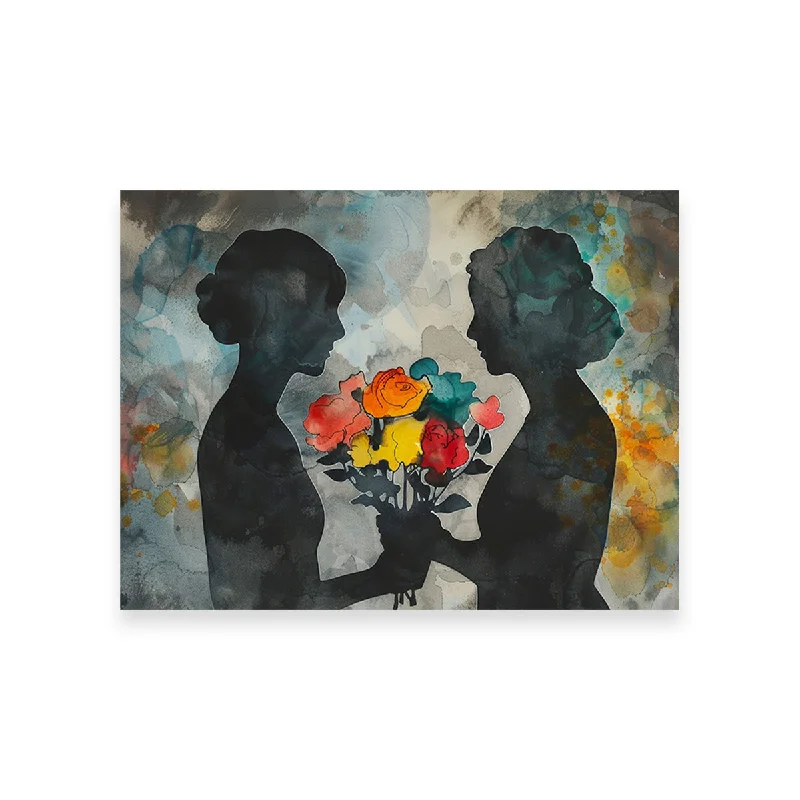 oversized wall decorative paintings-Give Flowers