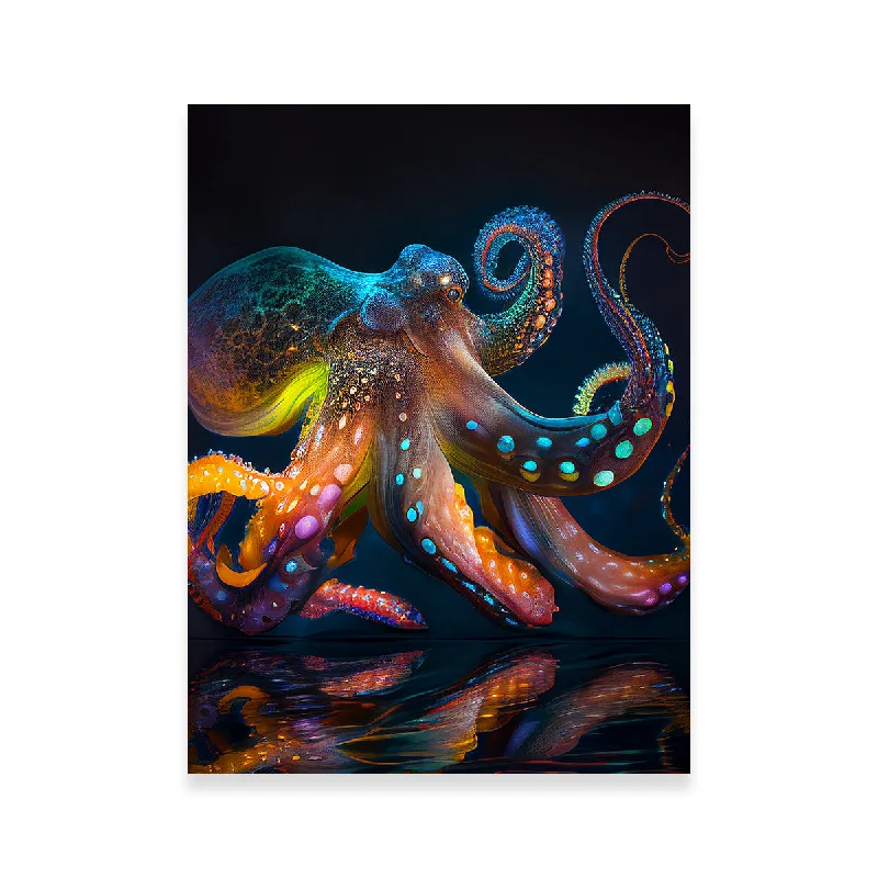 luxury canvas decorative paintings-Glowing Octopus