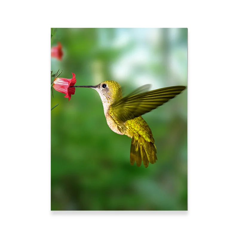 decorative vintage wall art-Hummingbird Flying