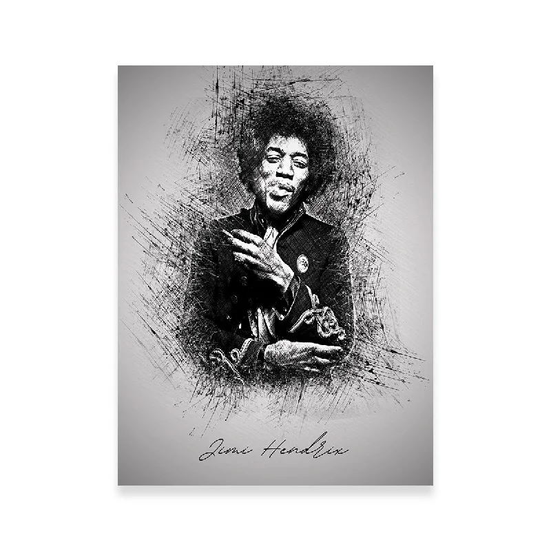 large decorative paintings for living room-Jimi Hendrix Smoke