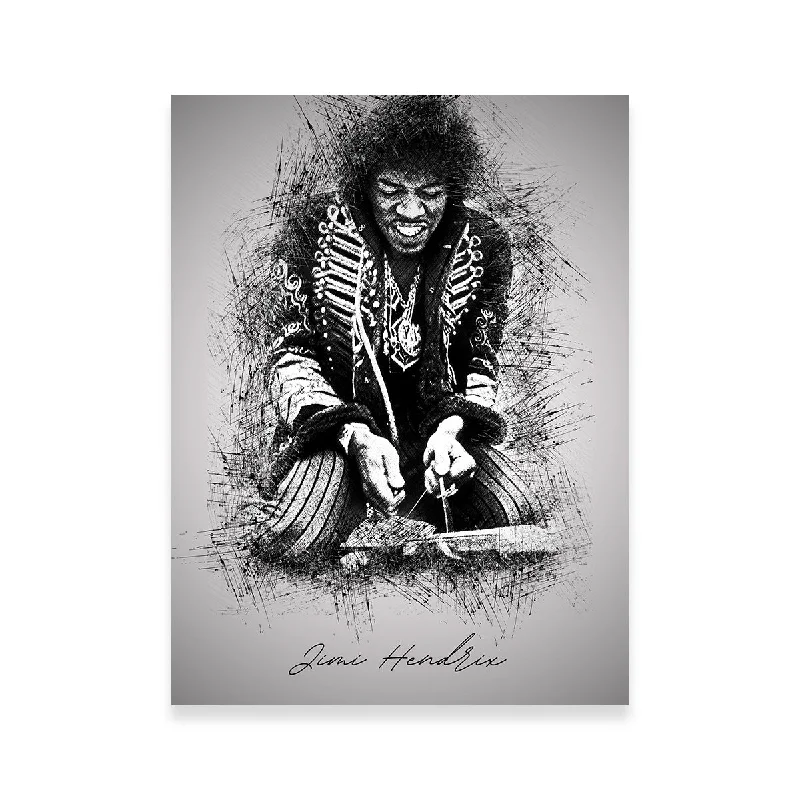 decorative paintings for office decor-Jimi Hendrix Strings