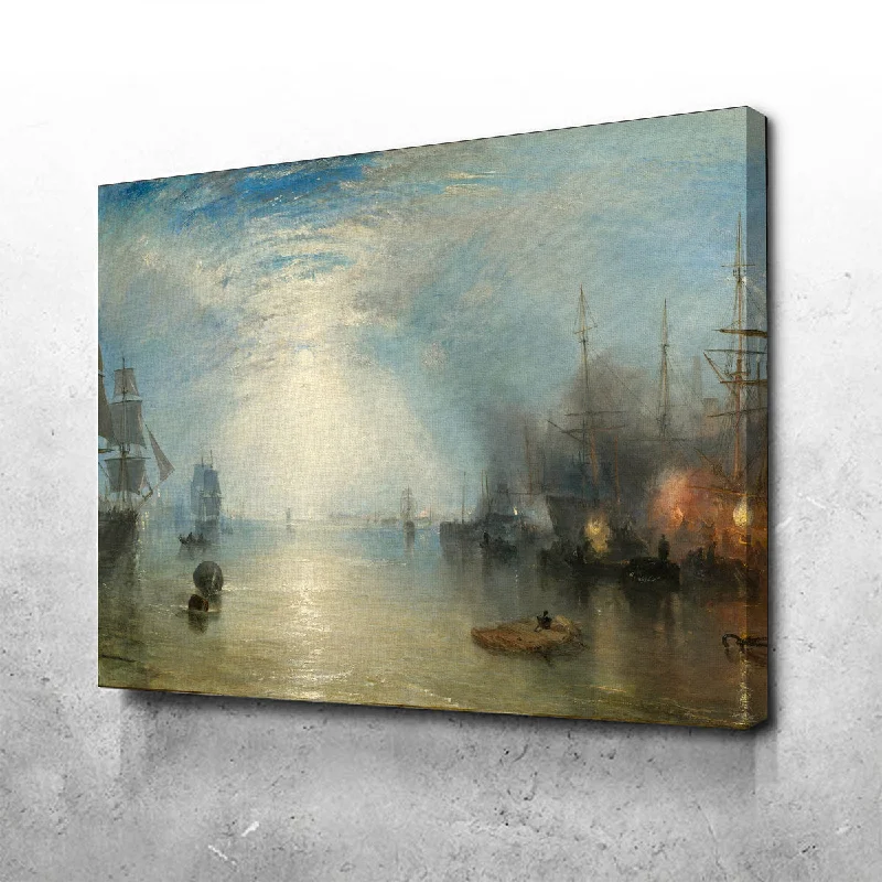 retro decorative paintings for wall-Keelmen Heaving in Coals by Moonlight