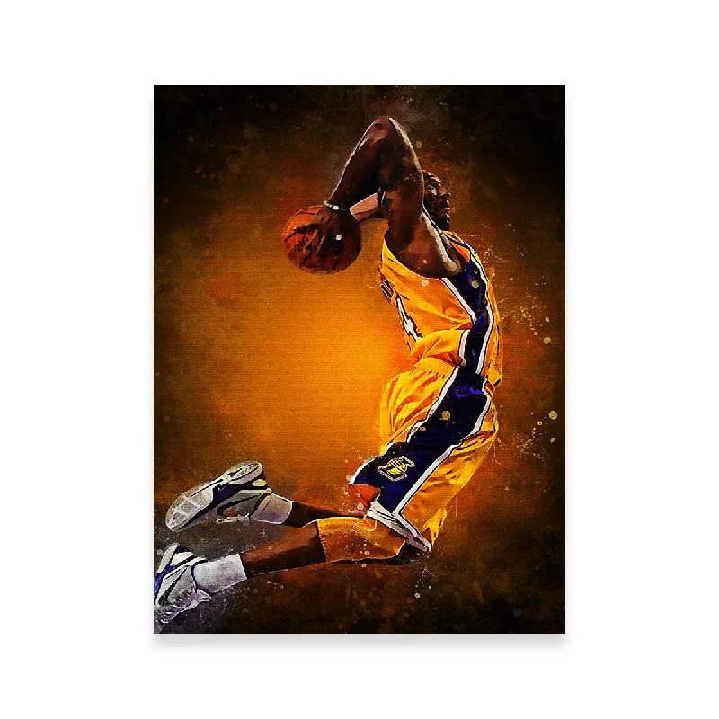 abstract mixed media decorative paintings-Kobe Bryant Painting