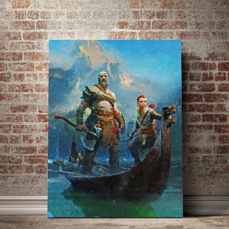 handmade canvas decorative paintings-Kratos