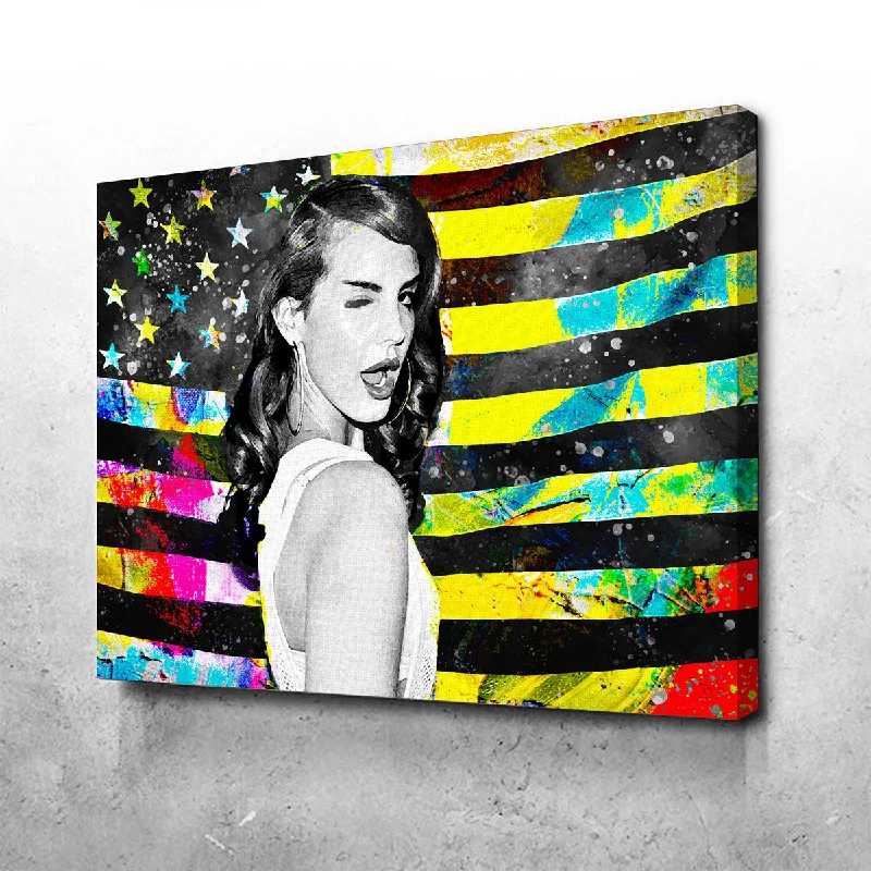 decorative bamboo paintings-Lana Del Rey Canvas Set